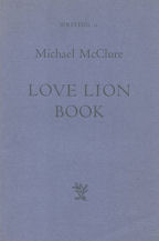 Love Lion Book, Book Cover, Michael McClure 